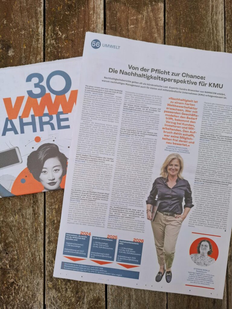 Chance: Nachhaltigkeitsberichterstattung für KMU